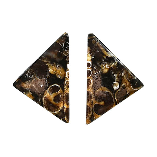 Turtella Jasper Pair 16.8x26.9x4.3 mm Fancy Shape Polished Gemstone LS70-04192