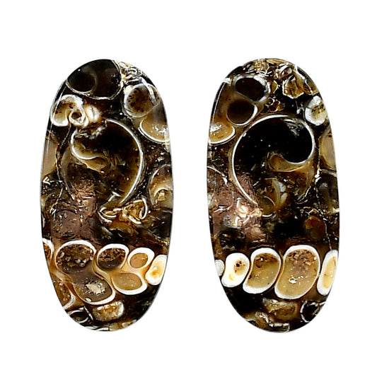 Turtella Jasper Pair 14x28.9x4 mm Oval Shape Polished Gemstone LS70-04193