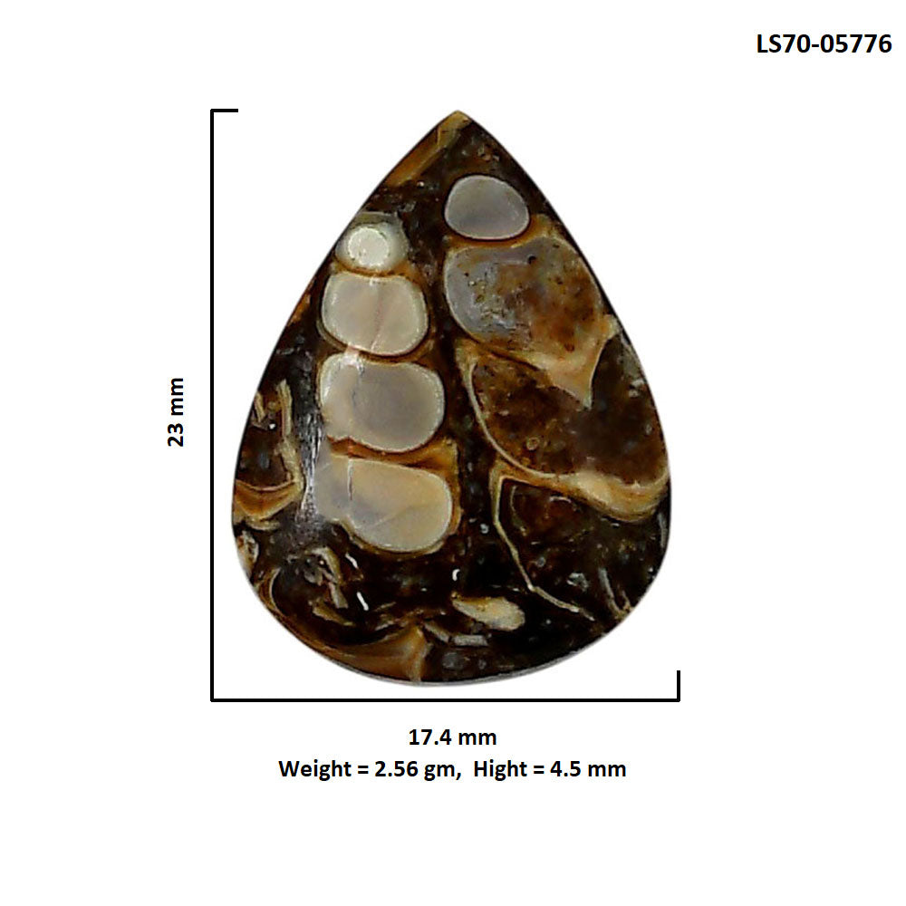 Turtella Jasper 17.4x23x4.5 mm Pear Shape Polished Gemstone LS70-05776