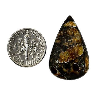 Turtella Jasper 18.4x29.35x6.7 mm Pear Shape Polished Gemstone LS70-05788