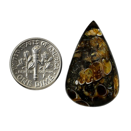 Turtella Jasper 18.4x29.35x6.7 mm Pear Shape Polished Gemstone LS70-05788