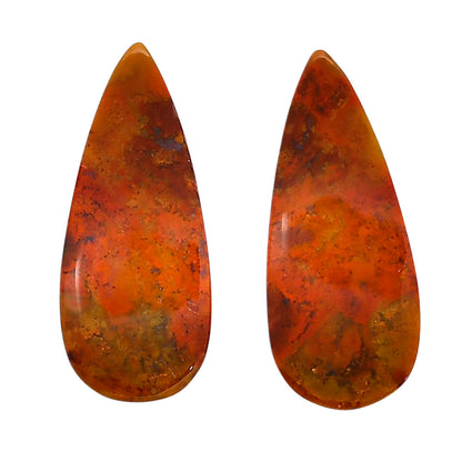 Rare Cady Mountain Agate Pair 12x28x4 mm Pear Shape Polished Gemstone LS71-04326