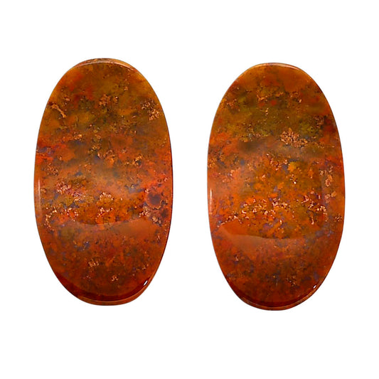 Rare Cady Mountain Agate Pair 15x26.7x4 mm Oval Shape Polished Gemstone LS71-04327
