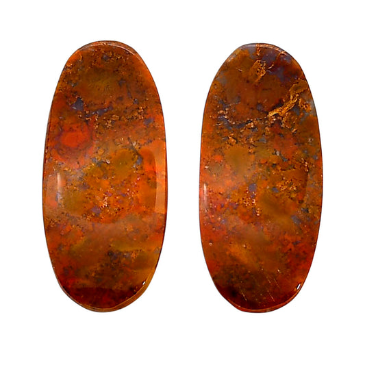 Rare Cady Mountain Agate Pair 12.5x26.9x4.5 mm Oval Shape Polished Gemstone LS71-04328