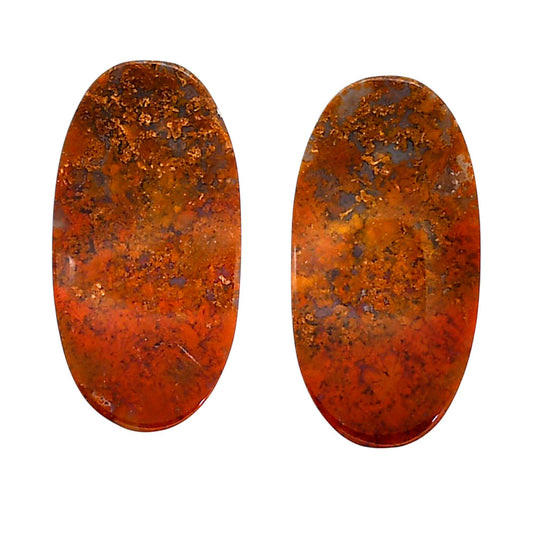 Rare Cady Mountain Agate Pair 13.5x26.4x4 mm Oval Shape Polished Gemstone LS71-04329