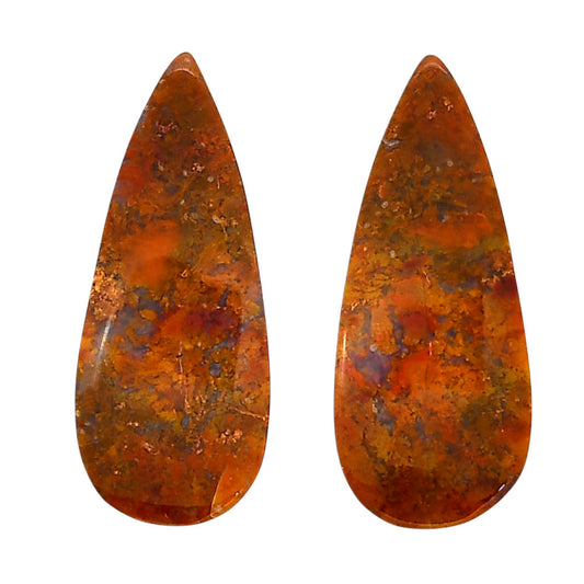 Rare Cady Mountain Agate Pair 12.7x30.4x4.5 mm Pear Shape Polished Gemstone LS71-04331