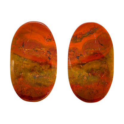 Rare Cady Mountain Agate Pair 14.8x25.5x4.5 mm Oval Shape Polished Gemstone LS71-04336