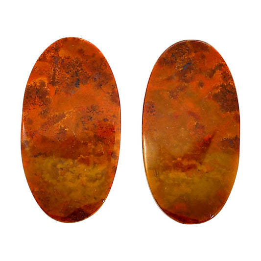 Rare Cady Mountain Agate Pair 14.5x26.6x4 mm Oval Shape Polished Gemstone LS71-04337
