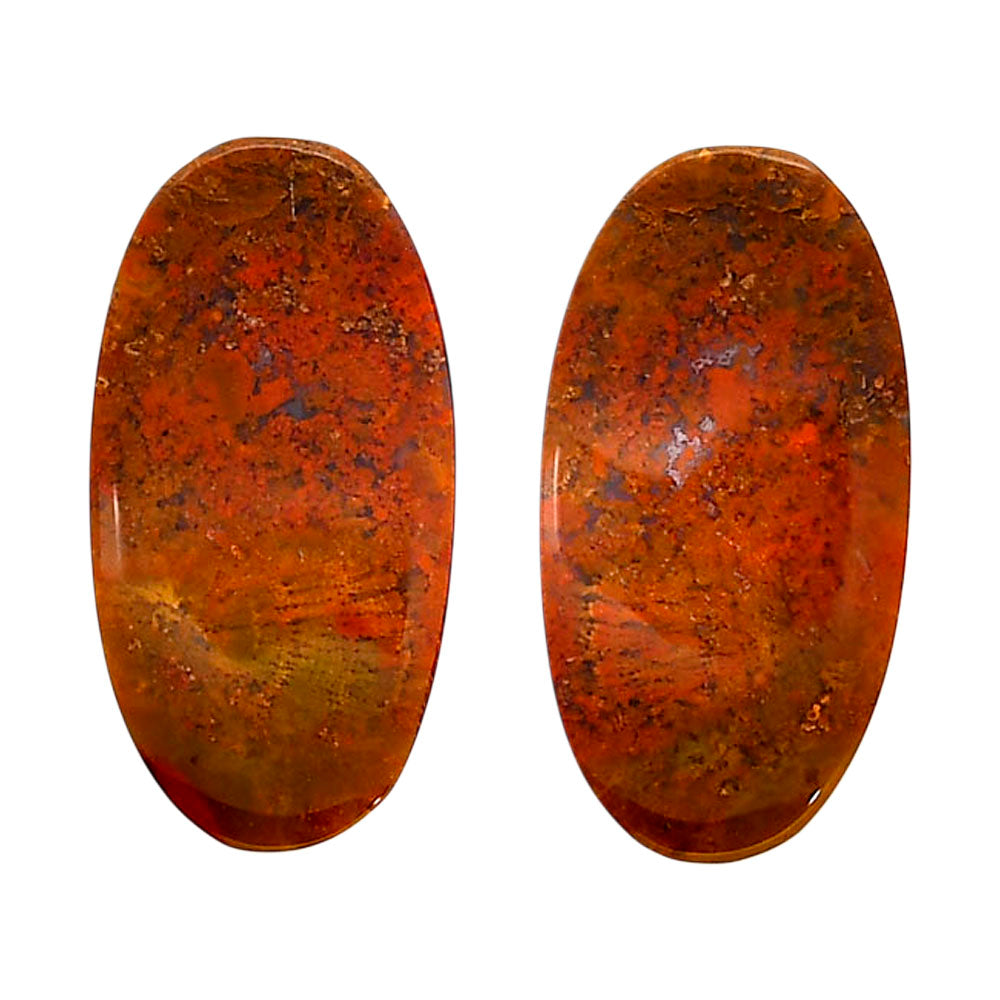 Rare Cady Mountain Agate Pair 14x26.8x4 mm Oval Shape Polished Gemstone LS71-04339