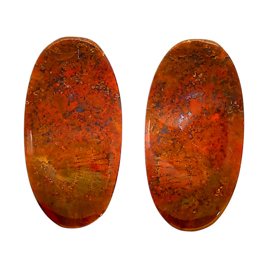Rare Cady Mountain Agate Pair 14x26.8x4 mm Oval Shape Polished Gemstone LS71-04339