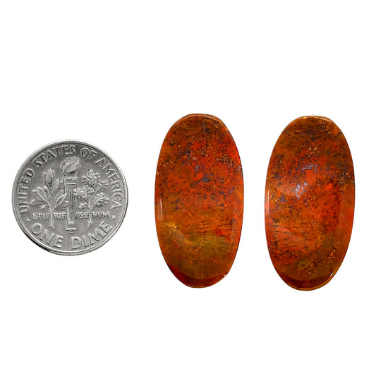 Rare Cady Mountain Agate Pair 14x26.8x4 mm Oval Shape Polished Gemstone LS71-04339