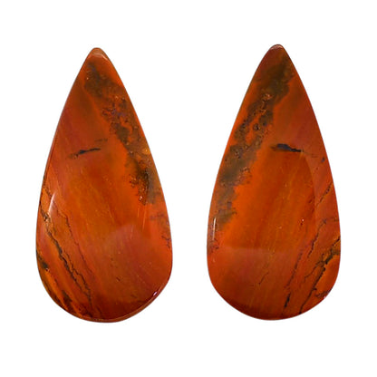 Rare Cady Mountain Agate Pair 13x26.2x3.5 mm Pear Shape Polished Gemstone LS71-04340