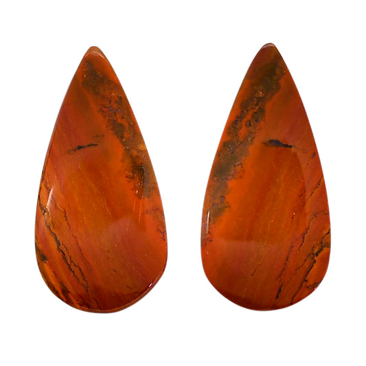 Rare Cady Mountain Agate Pair 13x26.2x3.5 mm Pear Shape Polished Gemstone LS71-04340
