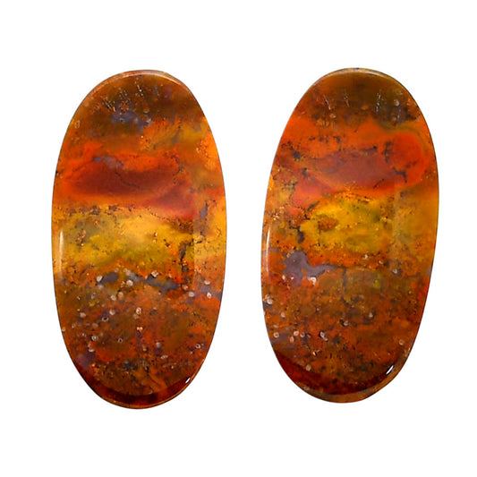 Rare Cady Mountain Agate Pair 14.2x27.3x4.5 mm Oval Shape Polished Gemstone LS71-04342