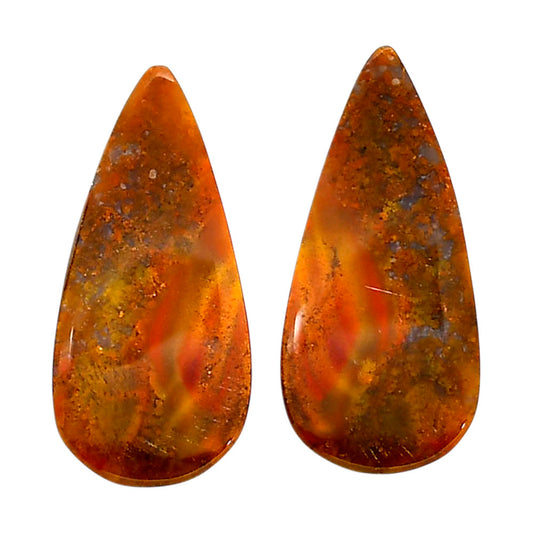 Rare Cady Mountain Agate Pair 12.5x26.2x4 mm Pear Shape Polished Gemstone LS71-04343