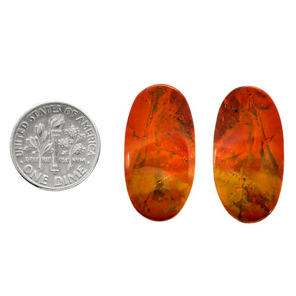 Rare Cady Mountain Agate Pair 14x27.1x4.5 mm Oval Shape Polished Gemstone LS71-04345