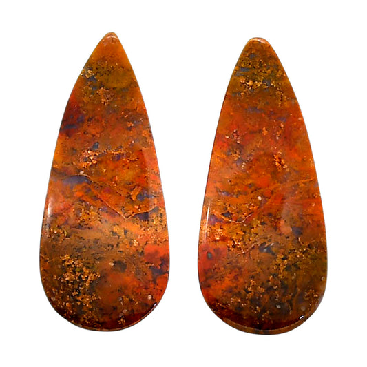Rare Cady Mountain Agate Pair 12.5x28.5x4 mm Pear Shape Polished Gemstone LS71-04348