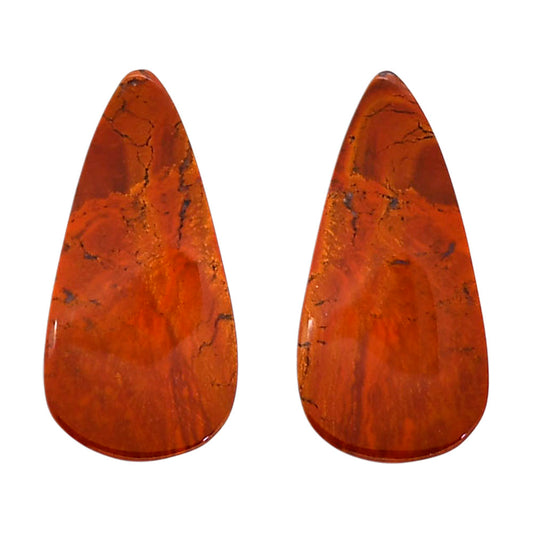 Rare Cady Mountain Agate Pair 12.6x25.3x4.5 mm Pear Shape Polished Gemstone LS71-04350