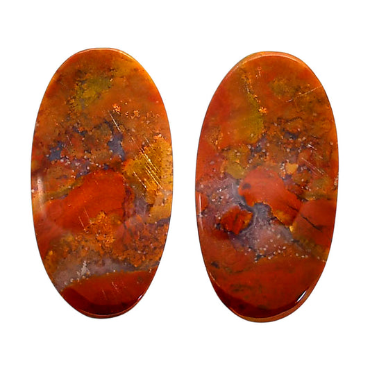 Rare Cady Mountain Agate Pair 14.1x26.7x4 mm Oval Shape Polished Gemstone LS71-04351