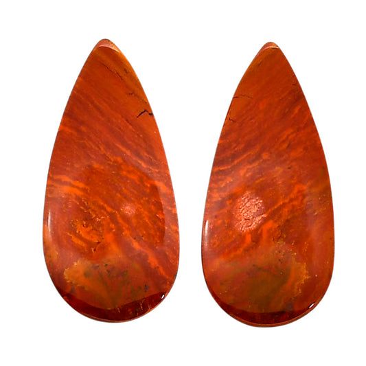 Rare Cady Mountain Agate Pair 12.5x26x5 mm Pear Shape Polished Gemstone LS71-04352