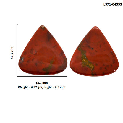 Rare Cady Mountain Agate Pair 18.1x17.5x4.5 mm Heart Shape Polished Gemstone LS71-04353