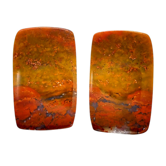 Rare Cady Mountain Agate Pair 14.2x23.2x4 mm Cushion Shape Polished Gemstone LS71-04354