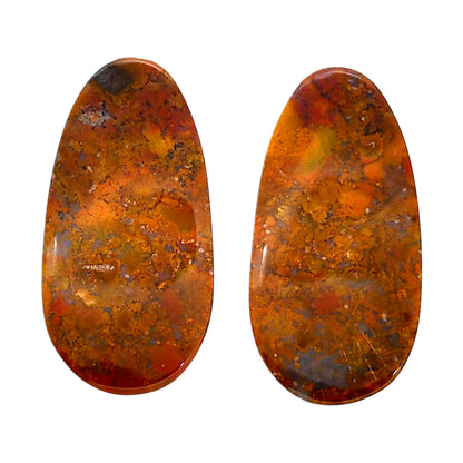 Rare Cady Mountain Agate Pair 13.8x26.9x4.5 mm Oval Shape Polished Gemstone LS71-04356