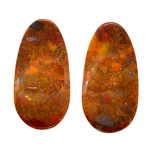 Rare Cady Mountain Agate Pair 13.8x26.9x4.5 mm Oval Shape Polished Gemstone LS71-04356