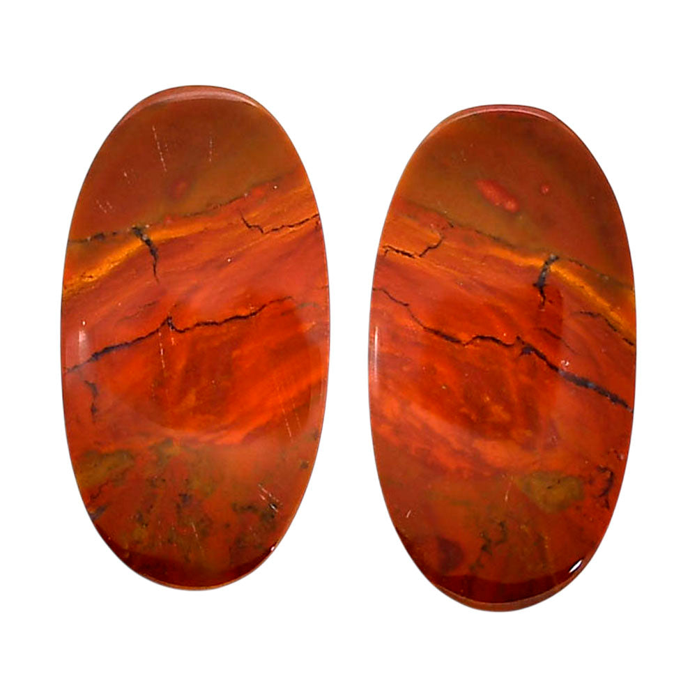 Rare Cady Mountain Agate Pair 14.2x26.5x4.5 mm Oval Shape Polished Gemstone LS71-04357