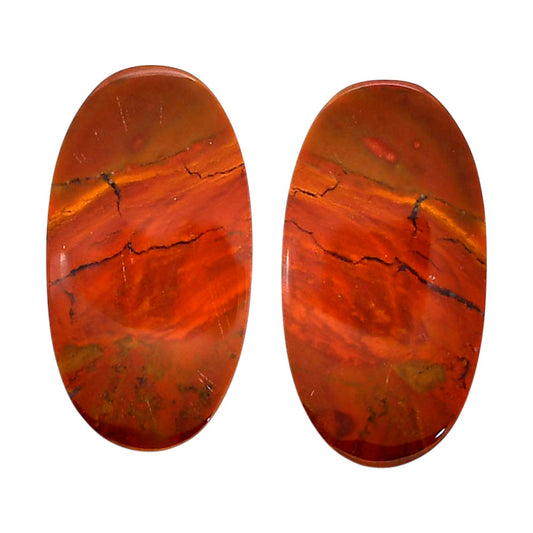 Rare Cady Mountain Agate Pair 14.2x26.5x4.5 mm Oval Shape Polished Gemstone LS71-04357