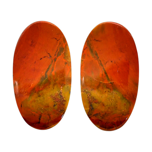Rare Cady Mountain Agate Pair 14.6x27x4.5 mm Oval Shape Polished Gemstone LS71-04358