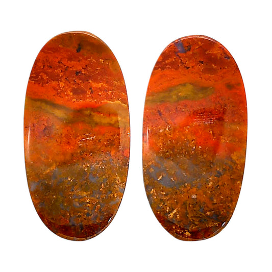 Rare Cady Mountain Agate Pair 13.6x26.6x4.5 mm Oval Shape Polished Gemstone LS71-04359