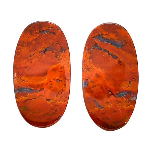 Rare Cady Mountain Agate Pair 13x24.6x4.5 mm Oval Shape Polished Gemstone LS71-04360