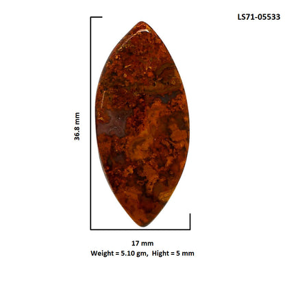 Rare Cady Mountain Agate 17x36.8x5 mm Marquise Shape Polished Gemstone LS71-05533