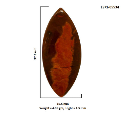 Rare Cady Mountain Agate 16.5x37.3x4.5 mm Marquise Shape Polished Gemstone LS71-05534