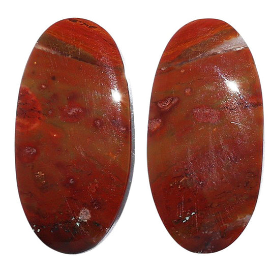 Rare Cady Mountain Agate Pair 12.8x25.9x4.7 mm Oval Shape Polished Gemstone LS71-07252