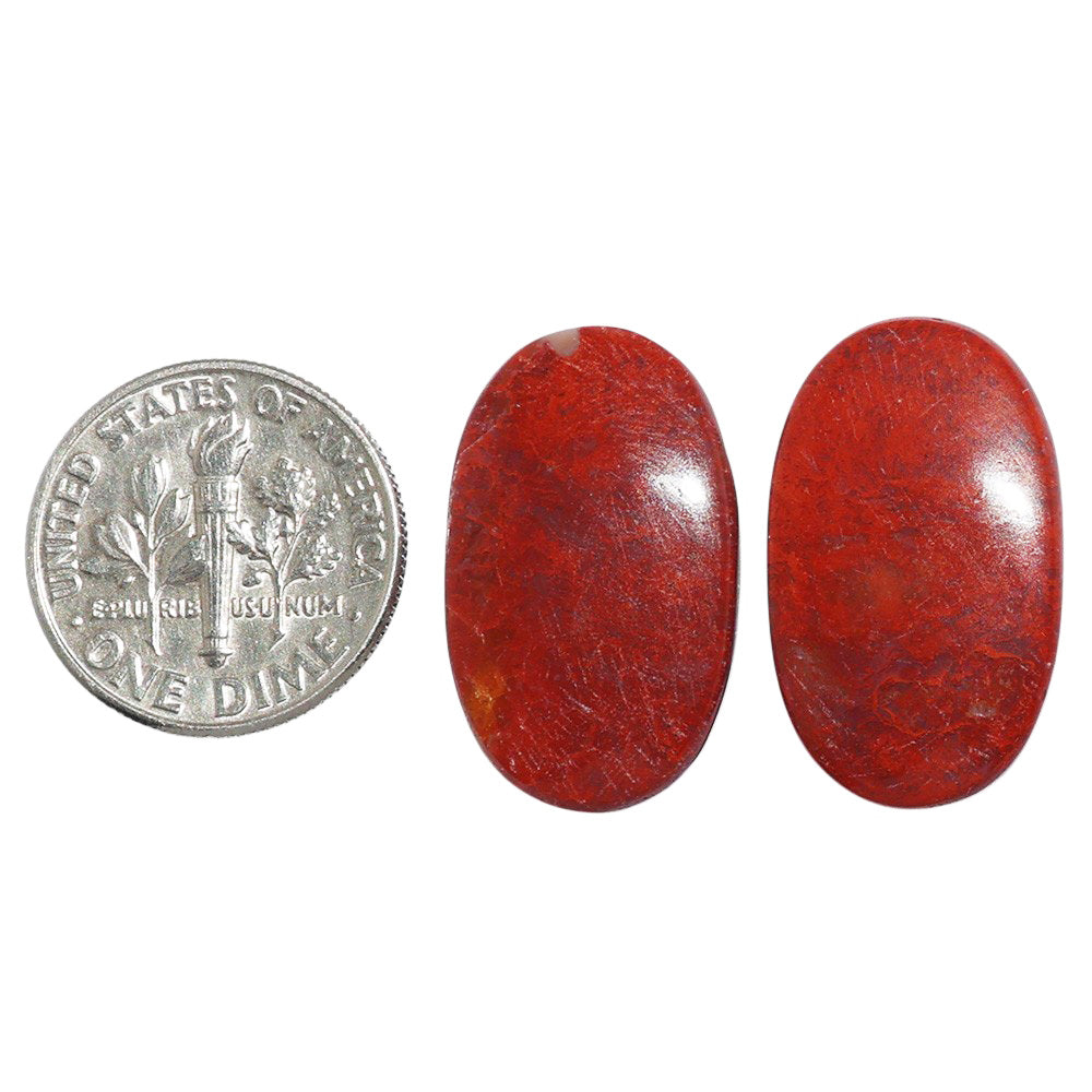 Rare Cady Mountain Agate Pair 13.6x22.8x4.5 mm Oval Shape Polished Gemstone LS71-07253