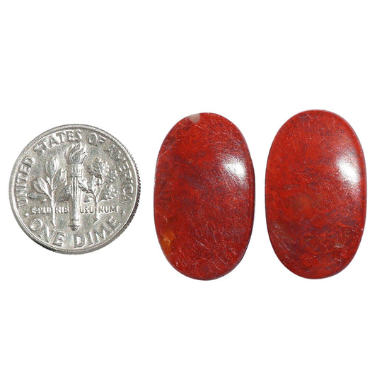 Rare Cady Mountain Agate Pair 13.6x22.8x4.5 mm Oval Shape Polished Gemstone LS71-07253