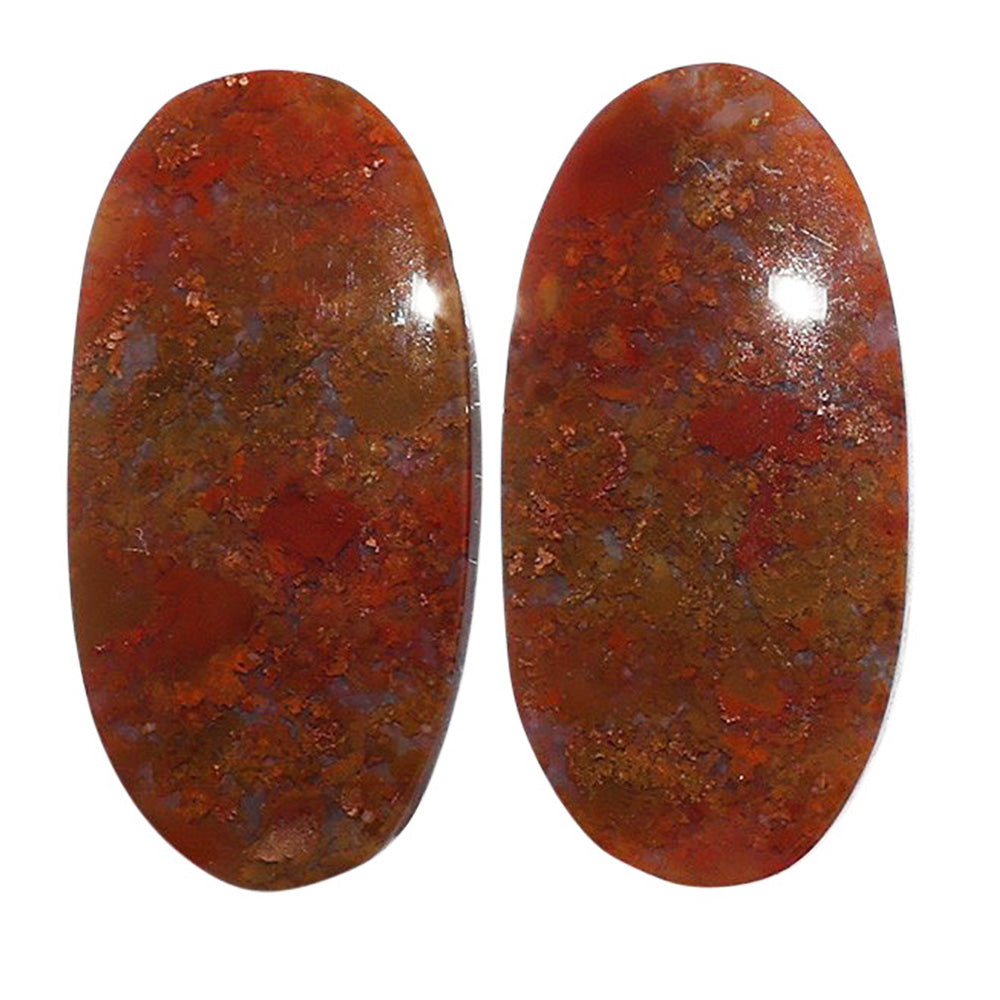 Rare Cady Mountain Agate Pair 13x26.55x4.5 mm Oval Shape Polished Gemstone LS71-07256