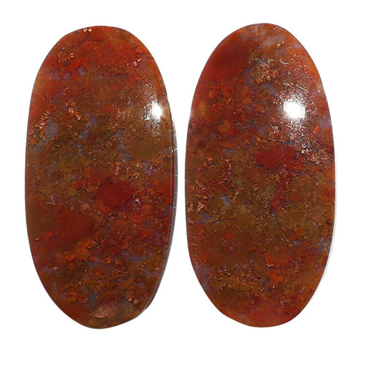 Rare Cady Mountain Agate Pair 13x26.55x4.5 mm Oval Shape Polished Gemstone LS71-07256