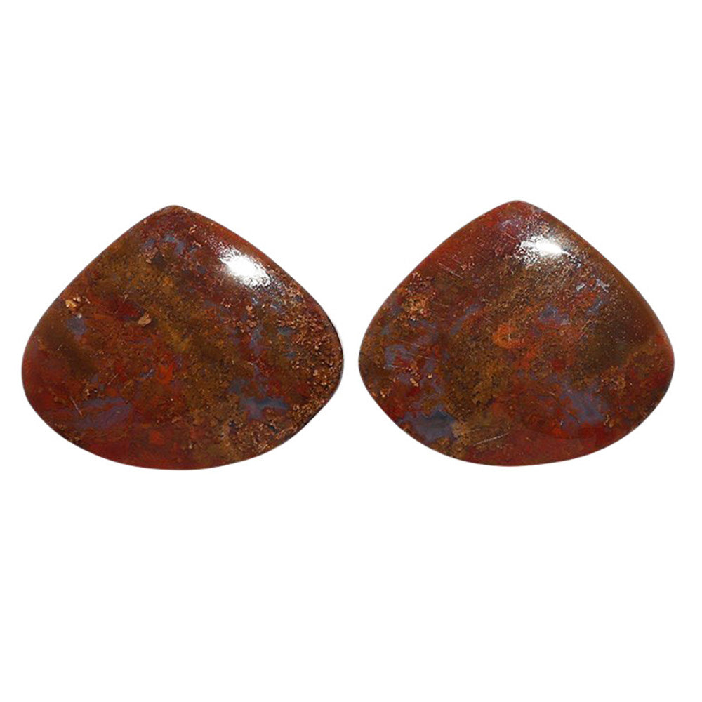 Rare Cady Mountain Agate Pair 19x22.6x4.5 mm Heart Shape Polished Gemstone LS71-07257