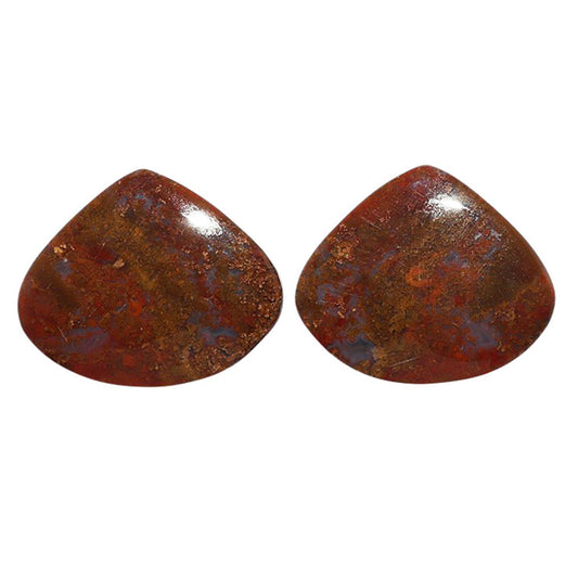 Rare Cady Mountain Agate Pair 19x22.6x4.5 mm Heart Shape Polished Gemstone LS71-07257
