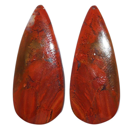 Rare Cady Mountain Agate Pair 12.3x29.2x4.5 mm Pear Shape Polished Gemstone LS71-07260