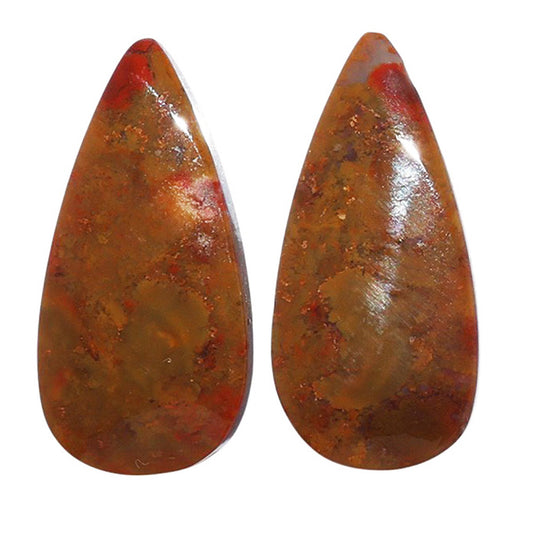 Rare Cady Mountain Agate Pair 12.4x25.9x4 mm Pear Shape Polished Gemstone LS71-07261