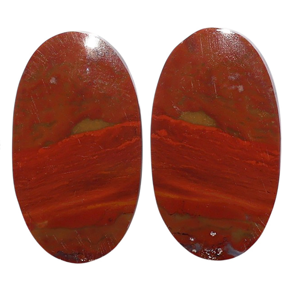 Rare Cady Mountain Agate Pair 14.9x26.3x4 mm Oval Shape Polished Gemstone LS71-07608