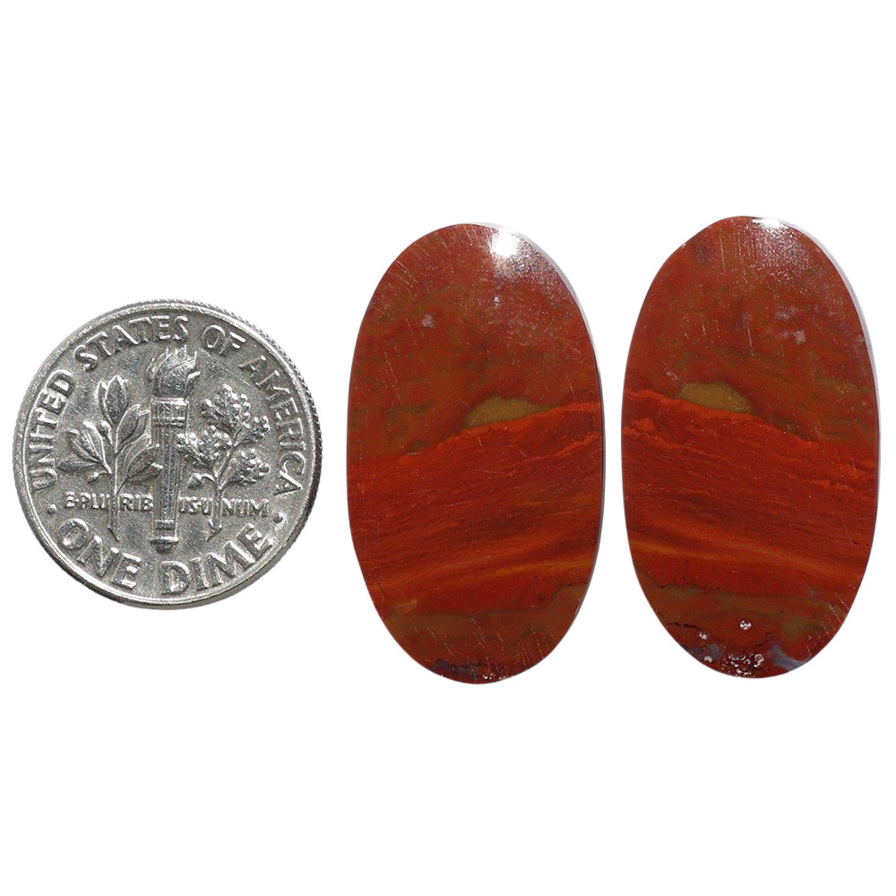 Rare Cady Mountain Agate Pair 14.9x26.3x4 mm Oval Shape Polished Gemstone LS71-07608