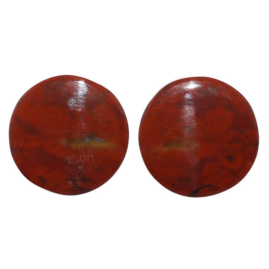 Rare Cady Mountain Agate Pair 18.8x18.8x4 mm Round Shape Polished Gemstone LS71-07609