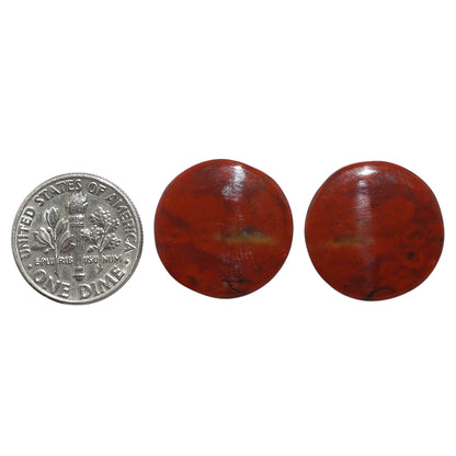 Rare Cady Mountain Agate Pair 18.8x18.8x4 mm Round Shape Polished Gemstone LS71-07609