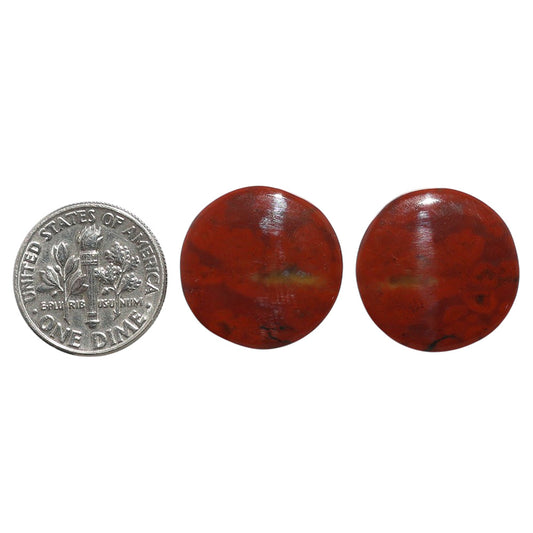 Rare Cady Mountain Agate Pair 18.8x18.8x4 mm Round Shape Polished Gemstone LS71-07609