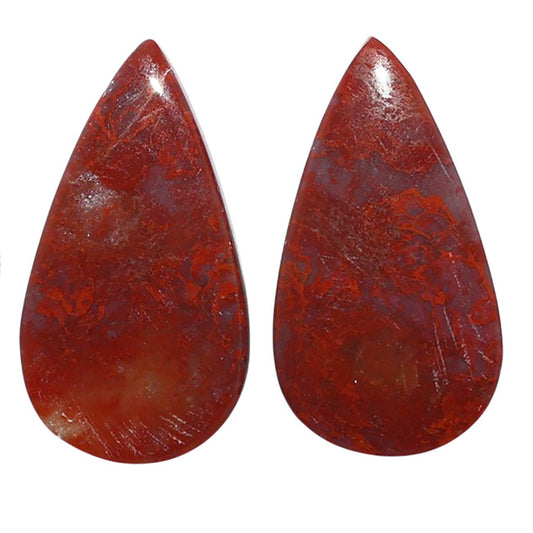 Rare Cady Mountain Agate Pair 14.2x26x4 mm Pear Shape Polished Gemstone LS71-07612